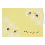 Honey Bee Thank You Yellow Greeting Card