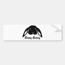 honey bunny hare rabbit autoaufkleber