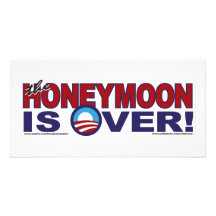 HONEY-MOON-IS-OVER PHOTO GREETING CARD
