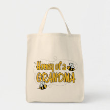 Honey of a Grandma Tote Bags
