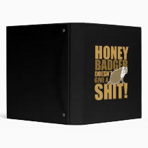 Honeybadger don't care vinyl binder