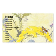 Honeybee and Goldenrod Business Card Templates