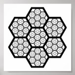 Honeycomb Pattern Print