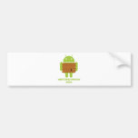 Honeycomb Thoughts Inside (Android Bug Droid Bee) Bumper Sticker