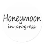 Honeymoon In Progress Stickers