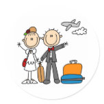 Honeymoon Time For The Bride And Groom Sticker