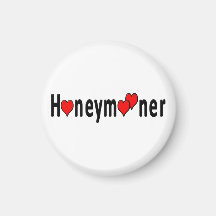 Honeymooner Hearts Fridge Magnets