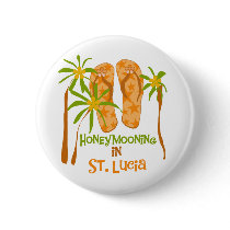 Honeymooning in St. Lucia Pinback Button