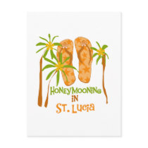 Honeymooning in St. Lucia Postcard