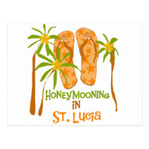 Honeymooning in St. Lucia Postcard