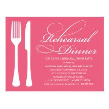 HONEYSUCKLE FLATWARE | REHEARSAL DINNER INVITE POST CARD