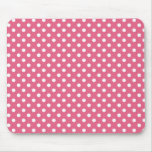 Honeysuckle Pink Medium Polka Dot Mousepad