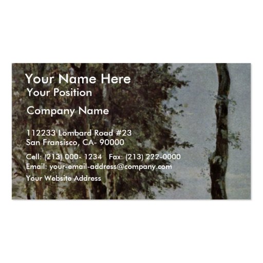 Honfleur. Calvary On The Cote De Grace By Corot Je Business Card Templates