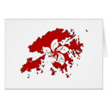 Hong Kong flag map Card