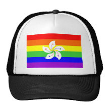 hong kong gay proud rainbow flag homosexual hats