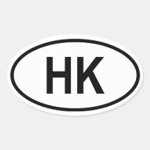 Hong Kong "HK" Stickers