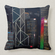 Hong Kong Night Pillow