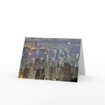 Hong Kong Night time skyline Greeting Card