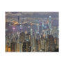 Hong Kong skyline at night Post Card