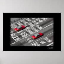 Hong Kong Taxis Print