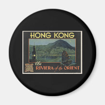 Hong Kong The Riviera of the orient Refrigerator Magnets