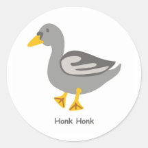 Honk. Honk. Goose Round Sticker