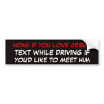 honk if you love Jesus bumper sticker bumper stickers