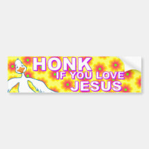 Honk if you love Jesus Bumper Stickers