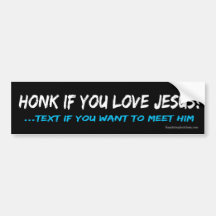 Honk if You Love Jesus Bumper Stickers