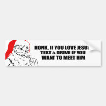 Honk if you love Jesus Bumper Stickers