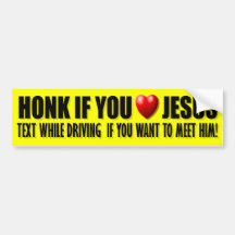 Honk if you Love Jesus Bumper Stickers