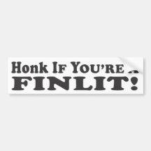 Honk If You're a Finlit! - Bumper Sticker