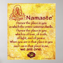 Honneur de Namaste I vous nous avons un ans Poster