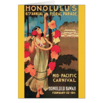 Honolulu, Hawaii 6th Annual Floral Parade 1911 Card