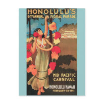 Honolulu, Hawaii 6th Annual Floral Parade 1911 Post Card