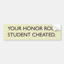 HONOR ROLL BUMPER STICKER