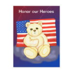 Honour our Heroes Teddy Postcard