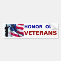 Honour our Veterans Bumper Sticker