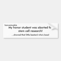 Honour student bumper stickers