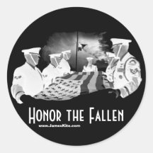 Honour the Fallen Round Stickers