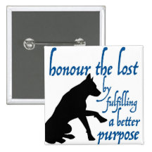 honour the lost pinback button