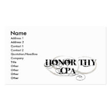 Honour Thy CPA Business Card Template