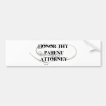 Honour Thy Patent Attorney Bumper Stickers