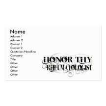 Honour Thy Rheumatologist Business Card Templates