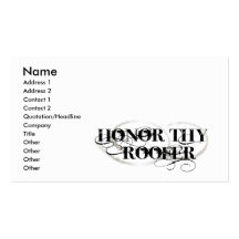 Honour Thy Roofer Business Cards