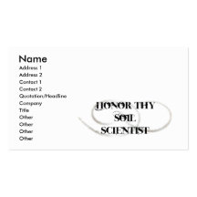 Honour Thy Soil Scientist Business Card Template