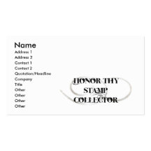 Honour Thy Stamp Collector Business Cards