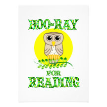 Hoo-Ray for Reading Invitations