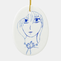 Hooded Girl Christmas Ornaments