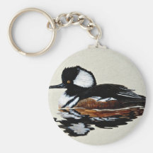 Hooded merganser keychain